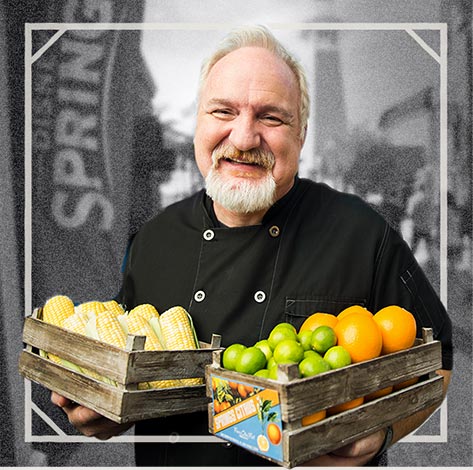 Chef Art Smith Holding Fresh Produce